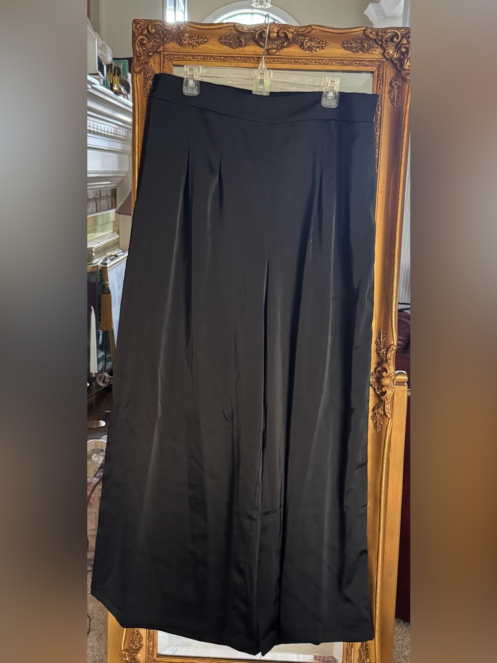 Nina Parker Silky Black Wide Leg Pants